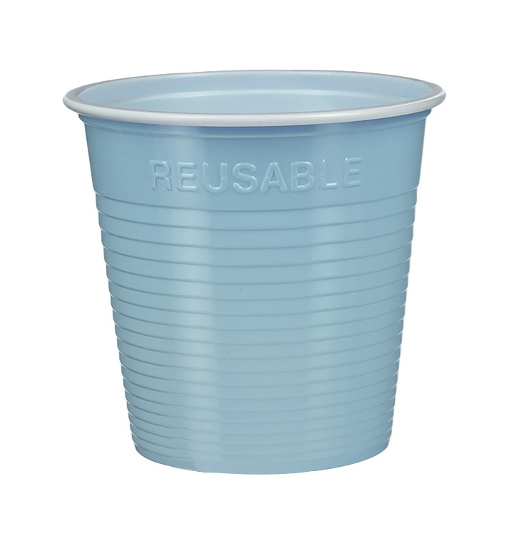 Herbruikbare Economy Beker PS Tweekleurig lichtblauw 230ml (420 stuks) Herbruikbare Economy Beker PS Tweekleurig lichtblauw 230ml (420 stuks)