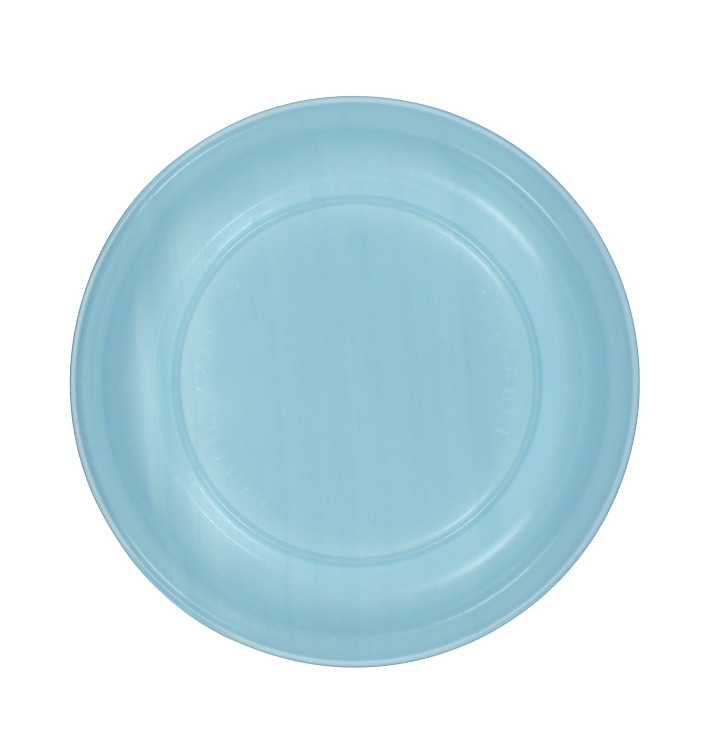 Herbruikbare Bord Economische PS Licht Blauw Ø22cm (200 stuks) Herbruikbare Bord Economische PS Licht Blauw Ø22cm (200 stuks)