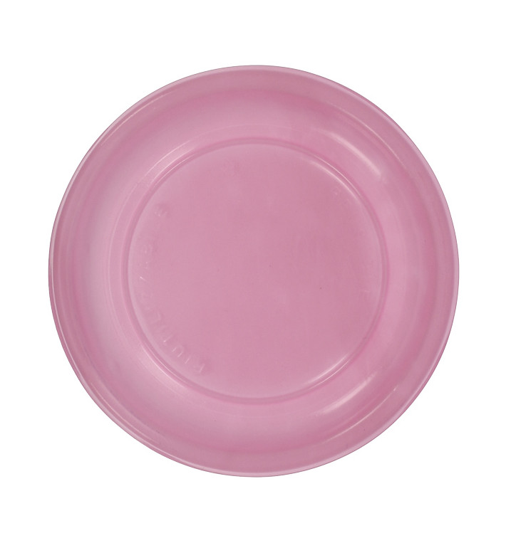 Herbruikbare Bord Economische PS Roze Ø22cm (25 stuks) Herbruikbare Bord Economische PS Roze Ø22cm (25 stuks)