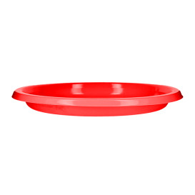Herbruikbare Bord Economische PS Rood Ø22cm (25 stuks) 