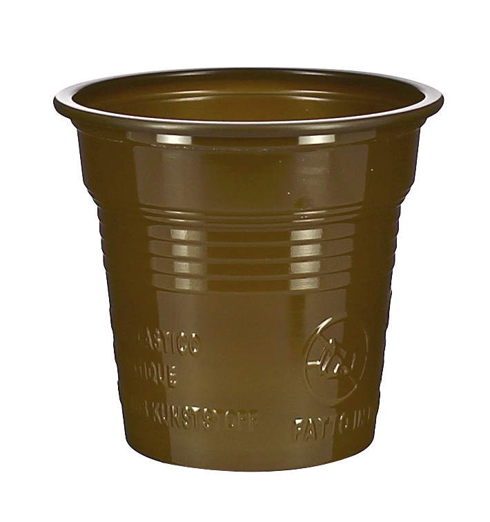 Plastic PS Shotje bruin 80ml Ø5,7cm (50 stuks) Plastic PS Shotje bruin 80ml Ø5,7cm (50 stuks)