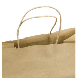 Papieren zak met handgrepen kraft bruin 100g/m² 30+18x29cm (200 stuks)