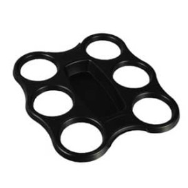 Plastic beker vervoerder PS Herbruikbaar dienblad 6 Slots (1 stuk) 