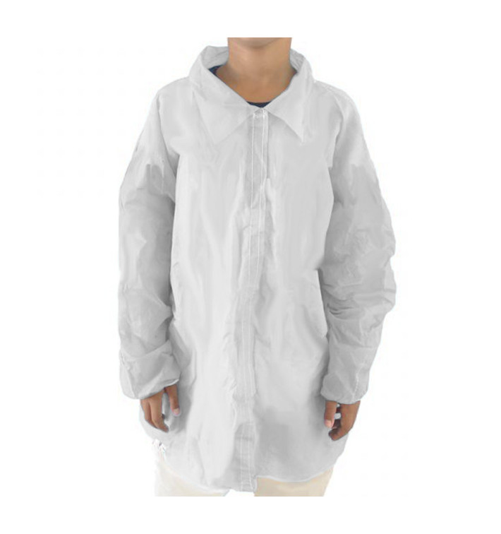 Wegwerp-laboratoriumjas TST PP Velcro 35gr (1 stuk) Wegwerp-laboratoriumjas TST PP Velcro 35gr (1 stuk)