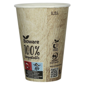 Papieren beker PLA "Biologisch" Vending Eco-Vriendelijk8 Oz/210ml Ø7,0cm (2.500 stuks)