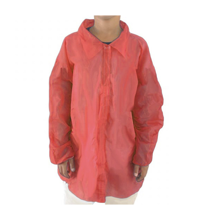 Wegwerp kinder lab jas TST PP Velcro rood (50 stuks) Wegwerp kinder lab jas TST PP Velcro rood (50 stuks)