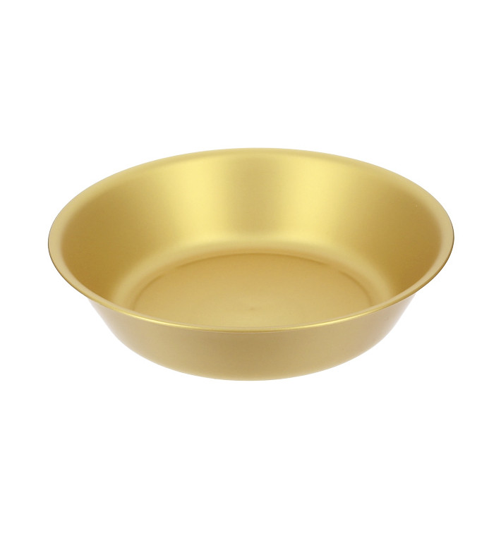 Herbruikbare Bord Durable PP Mineraal Goud Ø18cm (6 stuks) Herbruikbare Bord Durable PP Mineraal Goud Ø18cm (6 stuks)