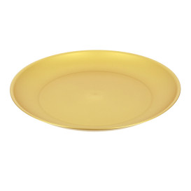 Herbruikbare Bord Durable PP Mineraal Goud Ø23,5cm (54 stuks) 