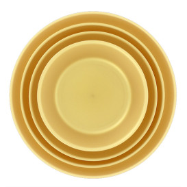 Herbruikbare Bord Durable PP Mineraal Goud Ø21cm (54 stuks)