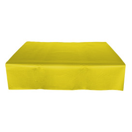 Voorgesneden papieren tafelkleed geel 40g 1,2x1,2m (300 stuks) 