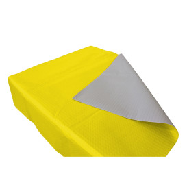 Voorgesneden papieren tafelkleed geel 40g 1,2x1,2m (300 stuks) 