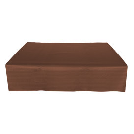 Voorgesneden papieren tafelkleed bruin 40g 1,2x1,2m (300 stuks) 