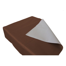 Voorgesneden papieren tafelkleed bruin 40g 1,2x1,2m (300 stuks) 
