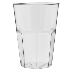 Plastic PS beker Kristal "Deco" transparant 300 ml (30 stuks)