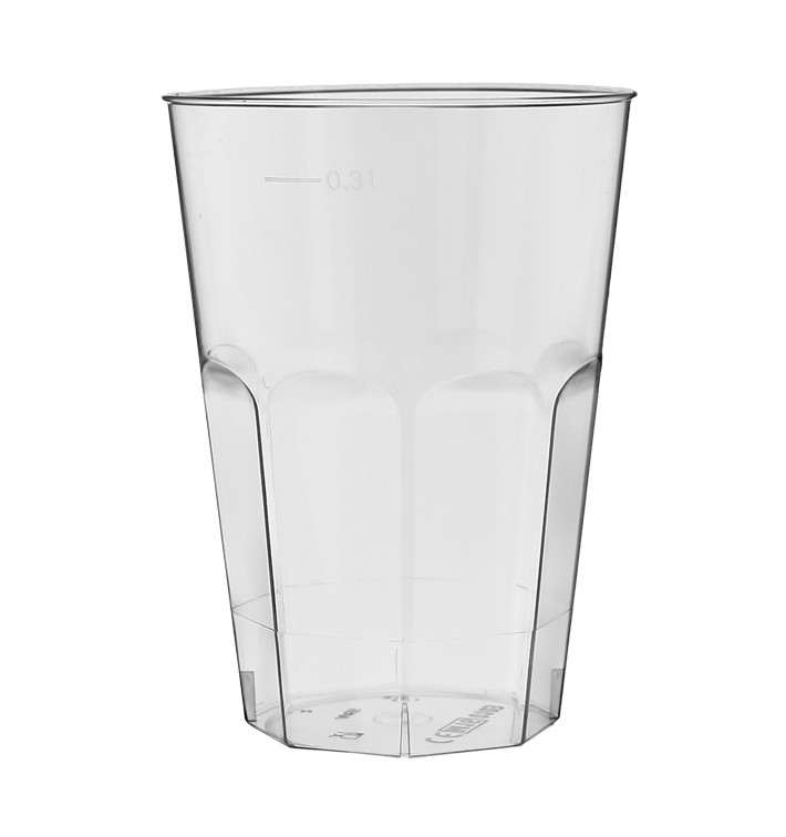 Plastic PS beker Kristal "Deco" transparant 300 ml (450 stuks) Plastic PS beker Kristal "Deco" transparant 300 ml (450 stuks)