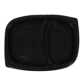 Plastic PP Container Rechthoekige vorm 2C 1250ml 25,5x18,9x4,5cm (320 stuks)
