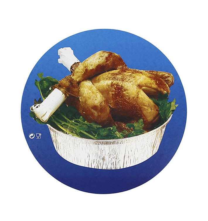 Papieren Deksel voor Geroosterde kip Rond vormig 1900ml (500 stuks) Papieren Deksel voor Geroosterde kip Rond vormig 1900ml (500 stuks)
