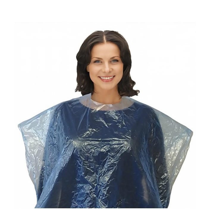 Wegwerp plastic Dene Cape PE blauw 83x110cm (1000 stuks) Wegwerp plastic Dene Cape PE blauw 83x110cm (1000 stuks)