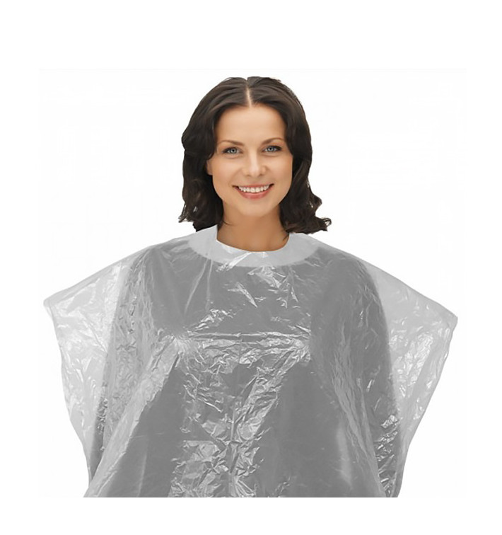 Wegwerp plastic Dene Cape PE wit 83x110cm (1.000 stuks) Wegwerp plastic Dene Cape PE wit 83x110cm (1.000 stuks)