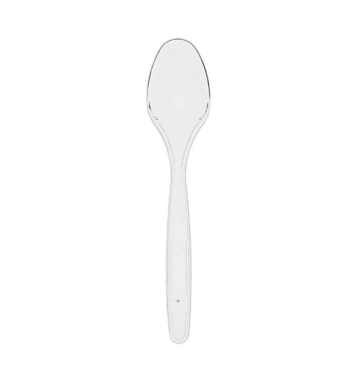 Herbruikbaar Plastic PS Theelepel Transparant 12,5cm (720 stuks) Herbruikbaar Plastic PS Theelepel Transparant 12,5cm (720 stuks)