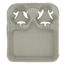 Papieren beker vervoerder 2 Slots "Menu" (20 stuks)