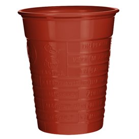 Plastic PS beker rood 200ml Ø7cm (50 stuks) 