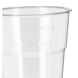 Herbruikbare PS Beker "Diamant" Kristal 250ml Ø7,2cm (50 stuks) 