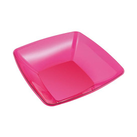 Plastic Kom PS Kristal Hard framboos 480ml 14x14cm 