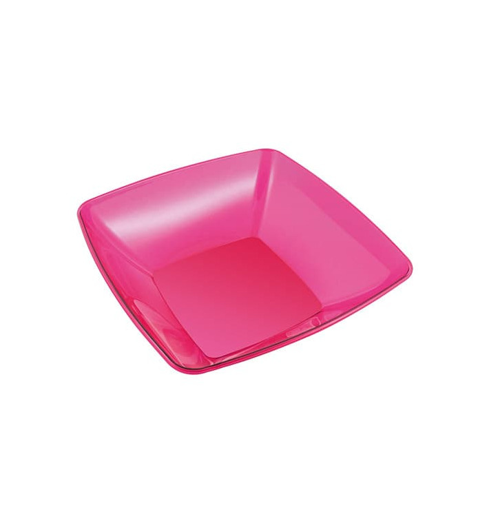 Plastic Kom PS Kristal Hard framboos 480ml 14x14cm Plastic Kom PS Kristal Hard framboos 480ml 14x14cm