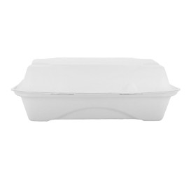 Suikerriet Gescharnierd Container wit 23x15x7,5cm (250 stuks)
