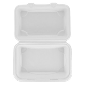Suikerriet Gescharnierd Container wit 23x15x7,5cm (250 stuks)