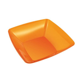 Plastic Kom PS Kristal Hard oranje 480ml 14x14cm 