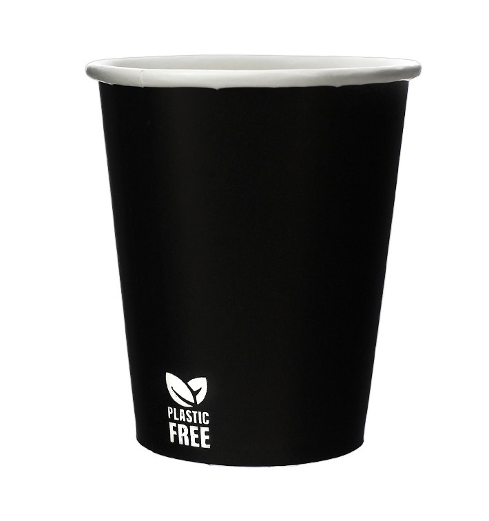 Plastic-Vrije Papieren Beker 7 Oz/210ml Zwart Ø7,0cm (50 stuks) Plastic-Vrije Papieren Beker 7 Oz/210ml Zwart Ø7,0cm (50 stuks)
