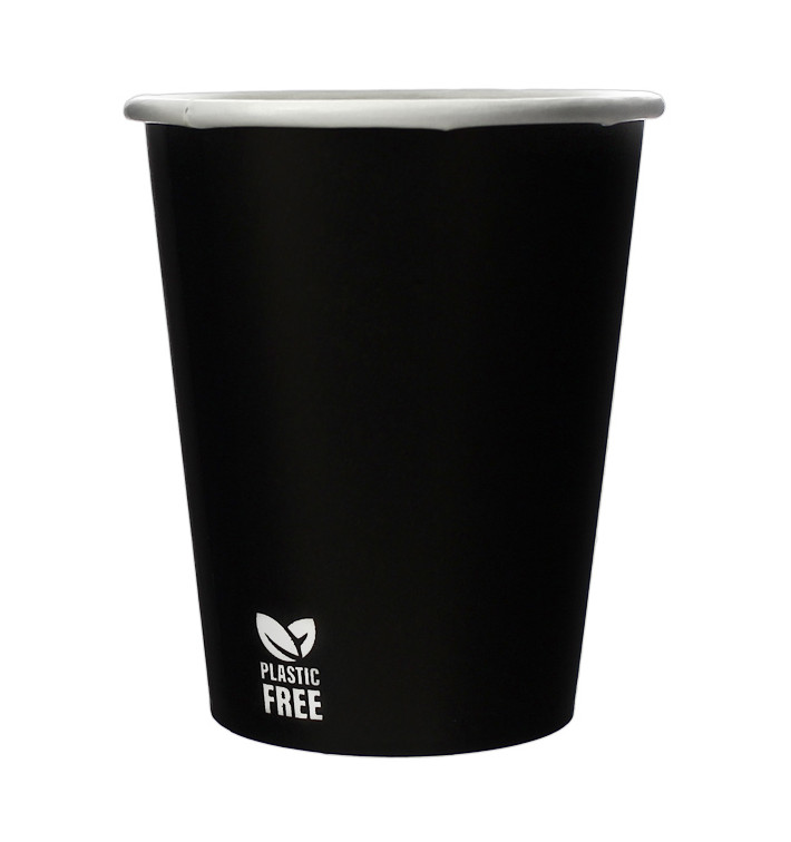 Plastic-Vrije Papieren Beker 8 Oz/240ml Zwart Ø8,0cm (1.000 Stuks) Plastic-Vrije Papieren Beker 8 Oz/240ml Zwart Ø8,0cm (1.000 Stuks)