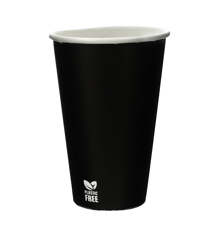 Plastic-Vrije Papieren Beker 12 Oz/360ml Zwart Ø8,0cm (50 stuks) Plastic-Vrije Papieren Beker 12 Oz/360ml Zwart Ø8,0cm (50 stuks)