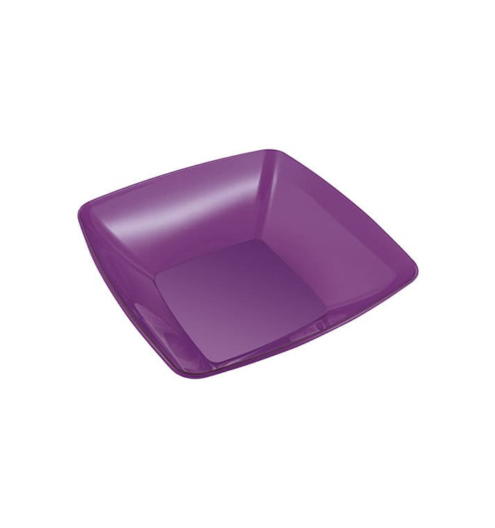 Plastic Kom PS Kristal Hard aubergine kleur 480ml 14x14cm Plastic Kom PS Kristal Hard aubergine kleur 480ml 14x14cm