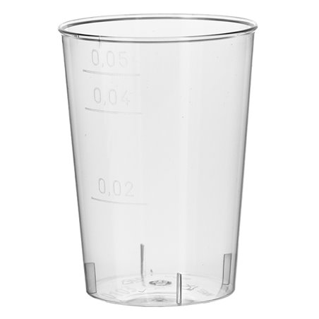 Plastic PS Shotje Geïnjecteerde glascider transparant 50 ml (40 stuks)