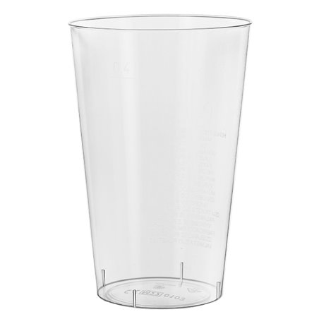Plastic PS beker Geïnjecteerde glascider transparant 500ml (50 stuks)