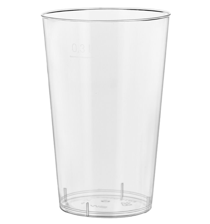 Plastic PS beker Geïnjecteerde glascider transparant 300 ml (25 stuks) Plastic PS beker Geïnjecteerde glascider transparant 300 ml (25 stuks)