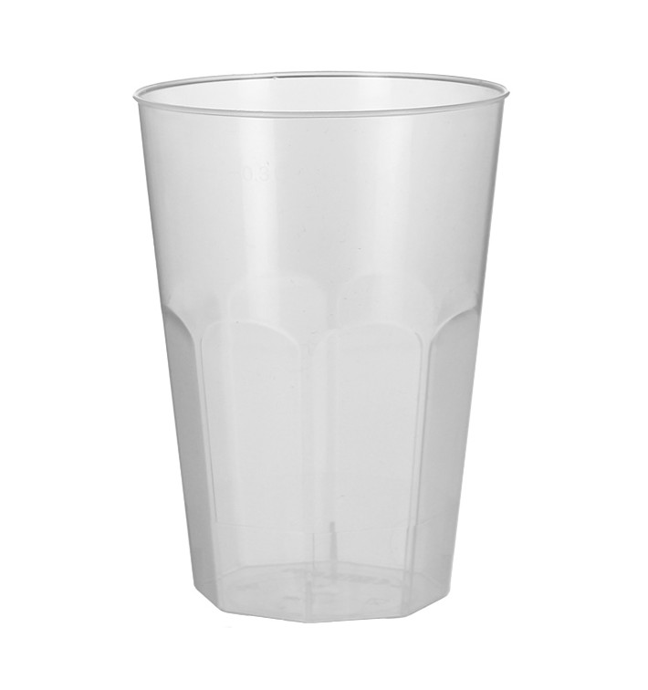 Plastic PP beker "Deco" transparant 300 ml (450 stuks) Plastic PP beker "Deco" transparant 300 ml (450 stuks)