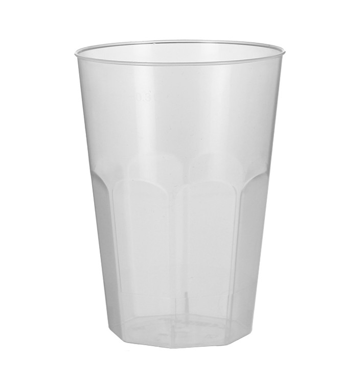 Plastic PP beker "Deco" transparant 300 ml (450 stuks)