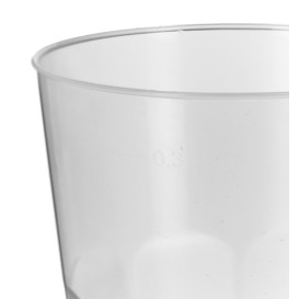 Plastic PP beker "Deco" transparant 300 ml (30 stuks)