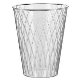 Plastic PS beker Geïnjecteerde glascider "Rombos" 200 ml (50 stuks) 