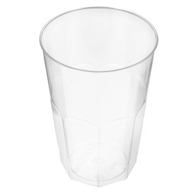 Plastic PS beker Kristal "Deco" transparant 200 ml (25 stuks) 