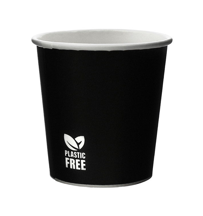 Plastic-Vrije Papieren Beker 4 Oz/120ml Zwart Ø6,2cm (1.000 Stuks) Plastic-Vrije Papieren Beker 4 Oz/120ml Zwart Ø6,2cm (1.000 Stuks)