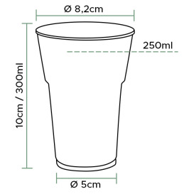 Herbruikbare PS Beker "Diamant" Kristal 300ml Ø8,0cm (25 stuks) 