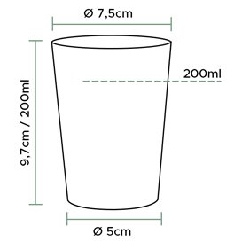Plastic PS beker transparant 200 ml (50 stuks)