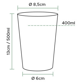 Plastic PS beker Geïnjecteerde glascider transparant 500ml (500 stuks)