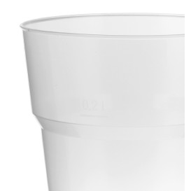 Plastic pint PP glas transparant 200 ml (1000 stuks)
