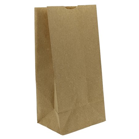 Papieren zak zonder handvat kraft bruin 50g/m² 12+8x24cm (25 stuks)